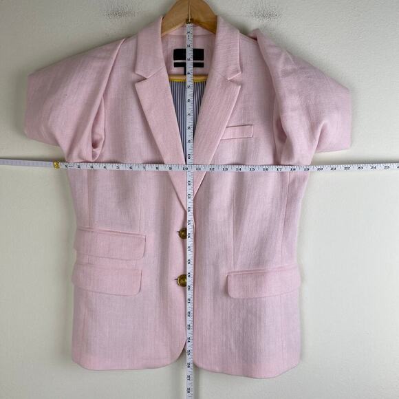 J. Crew Dalton Blazer Size 8T Light Pink Linen Cotton Tall Old Money Yacht Club - Picture 12 of 12